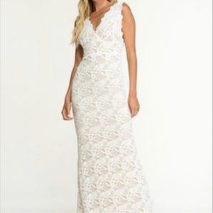 Nightcap Clothing Perfect Plunge White Maxi Dress